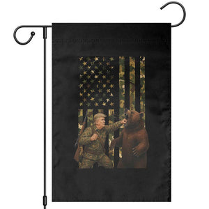 Funny Trump Vs Bear Showdown Garden Flag American Flag Hunter Gift TS12 Black Print Your Wear