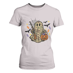 Funny Camo Hunter Halloween Ghost Costume T Shirt For Women TS12 Ice Gray Print Your Wear