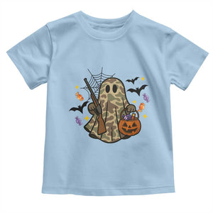 Funny Camo Hunter Halloween Ghost Costume Toddler T Shirt TS12 Light Blue Print Your Wear