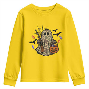 Funny Camo Hunter Halloween Ghost Costume Youth Sweatshirt TS12 Daisy Print Your Wear