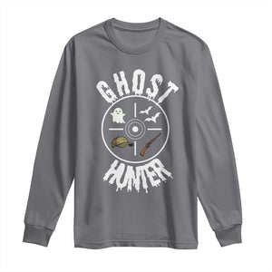 Funny Halloween Ghost Hunter Long Sleeve Shirt Trick Or Treat Costume TS12 Charcoal Print Your Wear