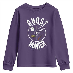 Funny Halloween Ghost Hunter Youth Sweatshirt Trick Or Treat Costume TS12 Purple Print Your Wear