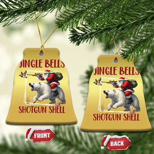 Funny Xmas Hunting Christmas Ornament Jingle Bells Shotgun Shells TS12 Bell Flake Gold Print Your Wear