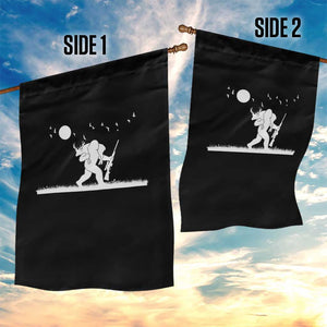 Sasquatch Hunter With Rifle Garden Flag Funny Bigfoot Outdoor Design TS12 Print Your Wear