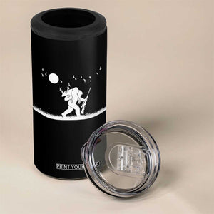 Sasquatch Hunter With Rifle 4 in 1 Can Cooler Tumbler Funny Bigfoot Outdoor Design TS12 Print Your Wear