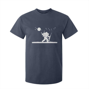 Sasquatch Hunter With Rifle T Shirt For Kid Funny Bigfoot Outdoor Design TS12 Navy Print Your Wear