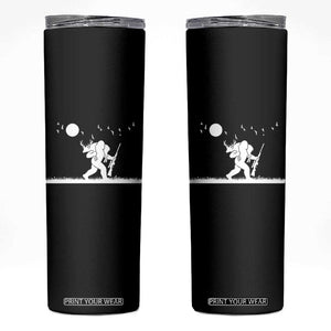 Sasquatch Hunter With Rifle Skinny Tumbler Funny Bigfoot Outdoor Design TS12 Black Print Your Wear