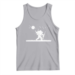 Sasquatch Hunter With Rifle Tank Top Funny Bigfoot Outdoor Design TS12 Athletic Heather Print Your Wear