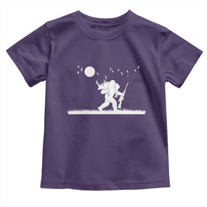 Sasquatch Hunter With Rifle Toddler T Shirt Funny Bigfoot Outdoor Design TS12 Purple Print Your Wear