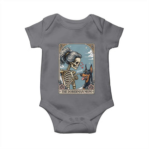 The Doberman Mom Skeleton Tarot Card Baby Onesie Boop Dobie Halloween Dog Lover Gift TS12 Charcoal Print Your Wear
