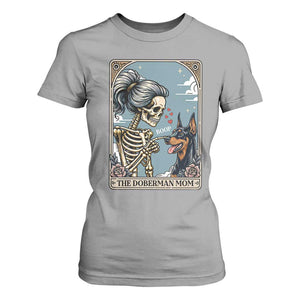 The Doberman Mom Skeleton Tarot Card T Shirt For Women Boop Dobie Halloween Dog Lover Gift TS12 Sport Gray Print Your Wear