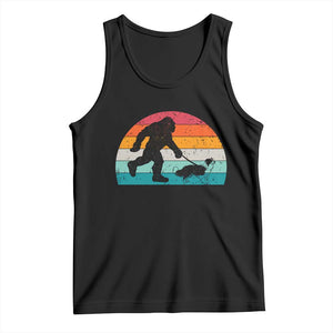 Funny Bigfoot Walking Border Collie Dog Tank Top Vintage Dog Lover Gift TS12 Black Print Your Wear