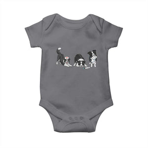 Funny Border Collie Nurse Vet Tech Baby Onesie Dog Lover Medical Worker Gift TS12 Charcoal Print Your Wear