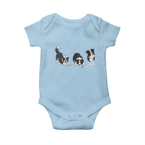 Funny Border Collie Nurse Vet Tech Baby Onesie Dog Lover Medical Worker Gift TS12 Light Blue Print Your Wear