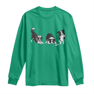 Funny Border Collie Nurse Vet Tech Long Sleeve Shirt Dog Lover Medical Worker Gift TS12 Irish Green Print Your Wear