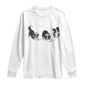 Funny Border Collie Nurse Vet Tech Long Sleeve Shirt Dog Lover Medical Worker Gift TS12 White Print Your Wear