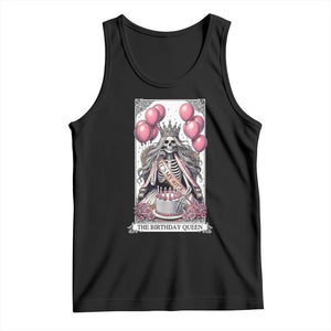 Funny 40th Birthday Queen Tarot Card Tank Top Gothic Skeleton Dark Humor Gift TS12 Black Print Your Wear