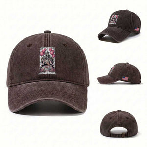 Funny 40th Birthday Queen Tarot Card Washed Cotton Baseball Cap Gothic Skeleton Dark Humor Gift
