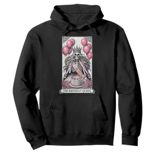 Funny 25th Birthday Queen Tarot Card Hoodie Gothic Skeleton Dark Humor Gift TS12 Black Print Your Wear