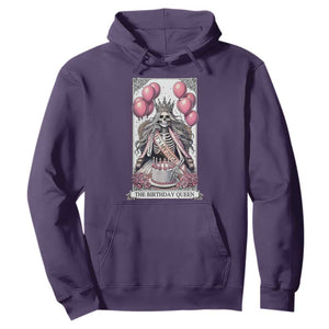 Funny 25th Birthday Queen Tarot Card Hoodie Gothic Skeleton Dark Humor Gift TS12 Purple Print Your Wear
