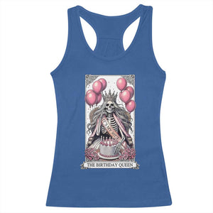 Funny 30th Birthday Queen Tarot Card Racerback Tank Top Gothic Skeleton Dark Humor Gift TS12 Royal Blue Print Your Wear