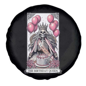 Funny 30th Birthday Queen Tarot Card Spare Tire Cover Gothic Skeleton Dark Humor Gift