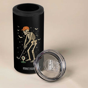 Halloween Skeleton Golfer 4 in 1 Can Cooler Tumbler Funny Golf Lover Gift TS12 Print Your Wear