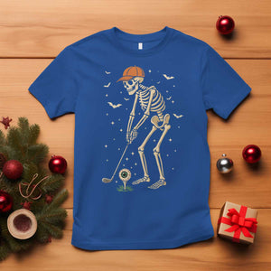 Halloween Skeleton Golfer T Shirt Funny Golf Lover Gift TS12 Royal Blue Print Your Wear
