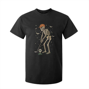 Halloween Skeleton Golfer T Shirt For Kid Funny Golf Lover Gift TS12 Black Print Your Wear
