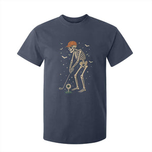 Halloween Skeleton Golfer T Shirt For Kid Funny Golf Lover Gift TS12 Navy Print Your Wear