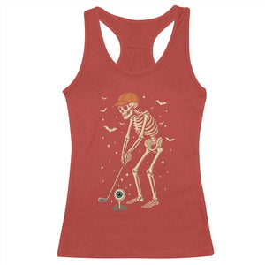 Halloween Skeleton Golfer Racerback Tank Top Funny Golf Lover Gift TS12 Red Print Your Wear