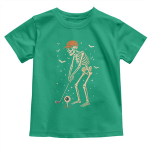 Halloween Skeleton Golfer Toddler T Shirt Funny Golf Lover Gift TS12 Irish Green Print Your Wear