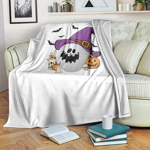 Halloween Golfer Gift Throw Blanket Creepy Golf Ball With Witch Hat TS12 Print Your Wear