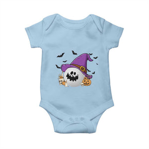Halloween Golfer Gift Baby Onesie Creepy Golf Ball With Witch Hat TS12 Light Blue Print Your Wear
