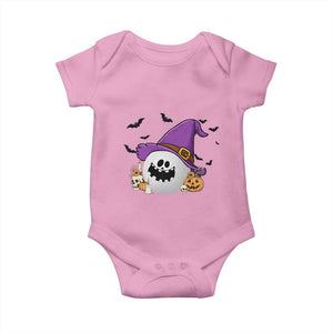 Halloween Golfer Gift Baby Onesie Creepy Golf Ball With Witch Hat TS12 Light Pink Print Your Wear