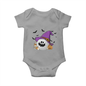 Halloween Golfer Gift Baby Onesie Creepy Golf Ball With Witch Hat TS12 Sport Gray Print Your Wear