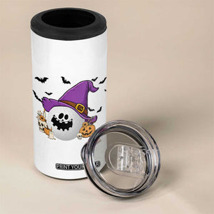 Halloween Golfer Gift 4 in 1 Can Cooler Tumbler Creepy Golf Ball With Witch Hat TS12 Print Your Wear