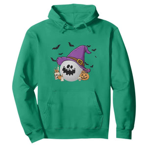 Halloween Golfer Gift Hoodie Creepy Golf Ball With Witch Hat TS12 Irish Green Print Your Wear