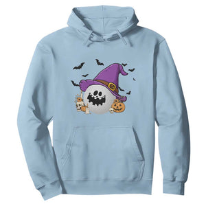 Halloween Golfer Gift Hoodie Creepy Golf Ball With Witch Hat TS12 Light Blue Print Your Wear