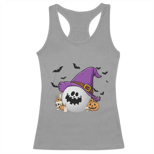 Halloween Golfer Gift Racerback Tank Top Creepy Golf Ball With Witch Hat TS12 Sport Gray Print Your Wear