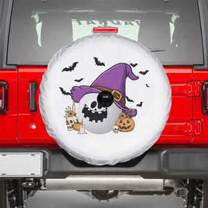 Halloween Golfer Gift Spare Tire Cover Creepy Golf Ball With Witch Hat TS12 White Print Your Wear
