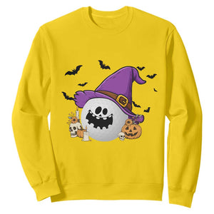 Halloween Golfer Gift Sweatshirt Creepy Golf Ball With Witch Hat TS12 Daisy Print Your Wear