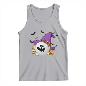 Halloween Golfer Gift Tank Top Creepy Golf Ball With Witch Hat TS12 Athletic Heather Print Your Wear