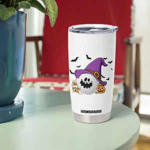 Halloween Golfer Gift Tumbler Cup Creepy Golf Ball With Witch Hat TS12 Print Your Wear