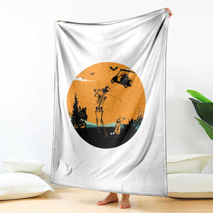 Funny Skeleton Golf Player Throw Blanket Halloween Gift TS12 Print Your Wear