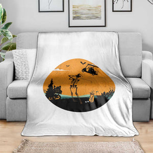 Funny Skeleton Golf Player Throw Blanket Halloween Gift TS12 Print Your Wear