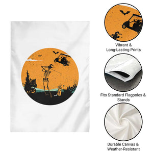 Funny Skeleton Golf Player Garden Flag Halloween Gift TS12 Print Your Wear