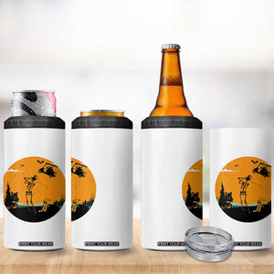 Funny Skeleton Golf Player 4 in 1 Can Cooler Tumbler Halloween Gift TS12 Print Your Wear