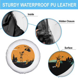 Funny Skeleton Golf Player Spare Tire Cover Halloween Gift TS12 Print Your Wear