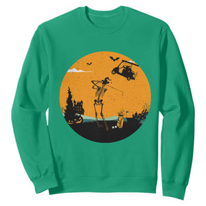 Funny Skeleton Golf Player Sweatshirt Halloween Gift TS12 Irish Green Print Your Wear